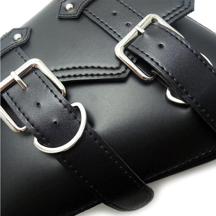 1 Paar Motorrad Satteltaschen Leder Abnehmba Wasserdichte Schwarz Universal für Harley Motorrad Satt