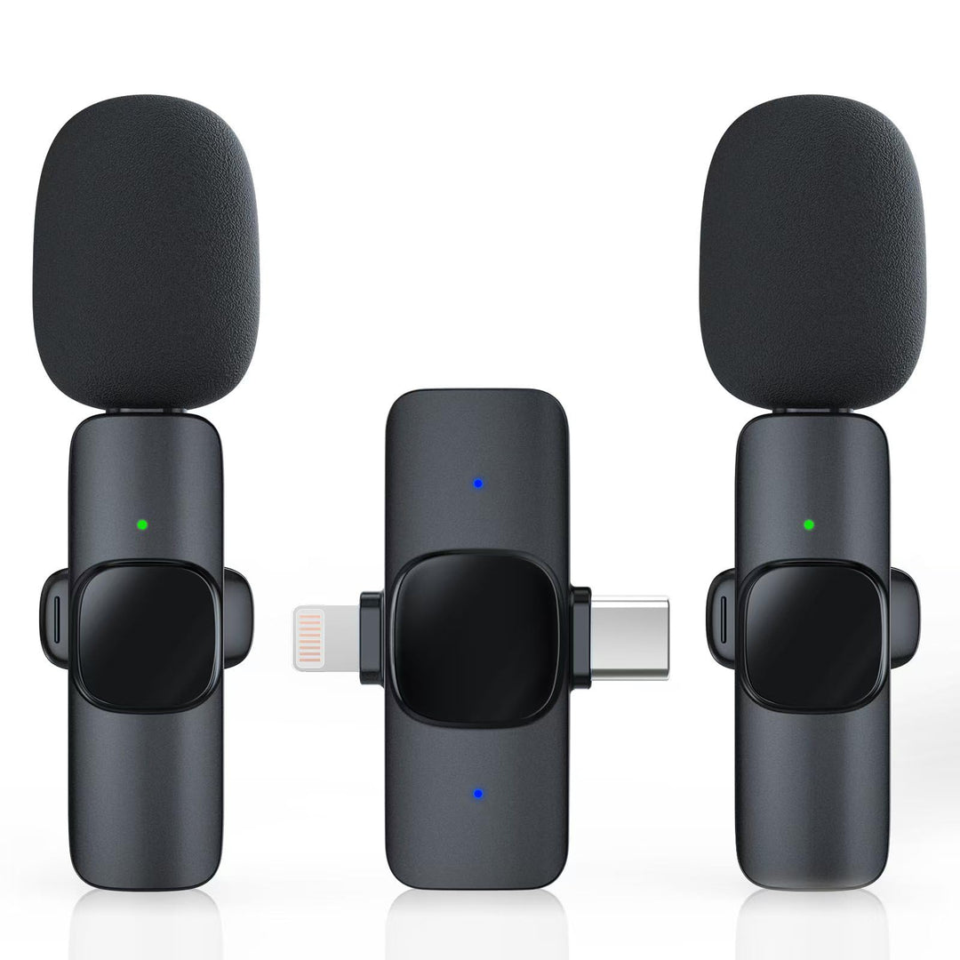 Kabelloses Lavalier-Mikrofon für iPhone/Android-Handy, USB C Wireless Lav-Mikrofon, 4 Tonabnehmer-Mo