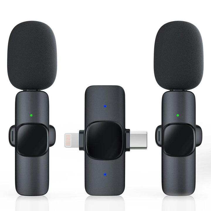 Kabelloses Lavalier-Mikrofon für iPhone/Android-Handy, USB C Wireless Lav-Mikrofon, 4 Tonabnehmer-Mo