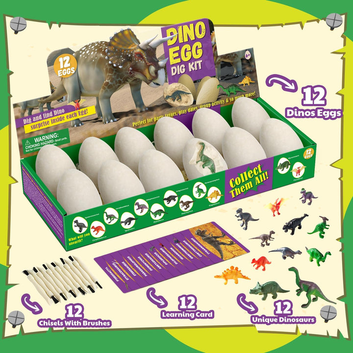 Dinosaurier Egg Toy Ausgraben Dino Ei Spielzeug Party Dinosaur Figuren Braben Kit Ausgrabungsset Arc