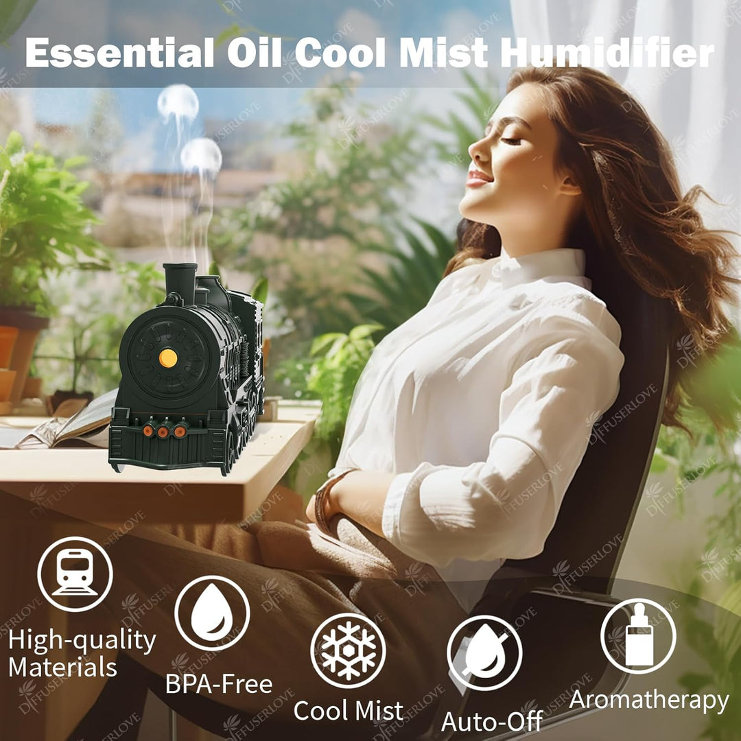 Diffuserlove Luftbefeuchter Zug Diffusor 300ML Kaltnebel Luftbefeuchter Aroma öl Diffuser Humidifier