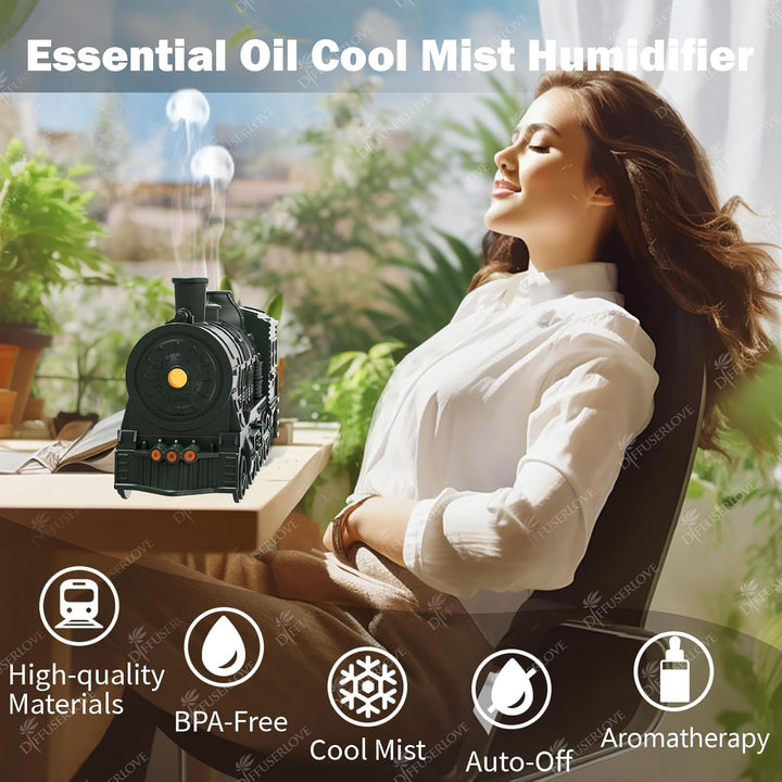 Diffuserlove Luftbefeuchter Zug Diffusor 300ML Kaltnebel Luftbefeuchter Aroma öl Diffuser Humidifier