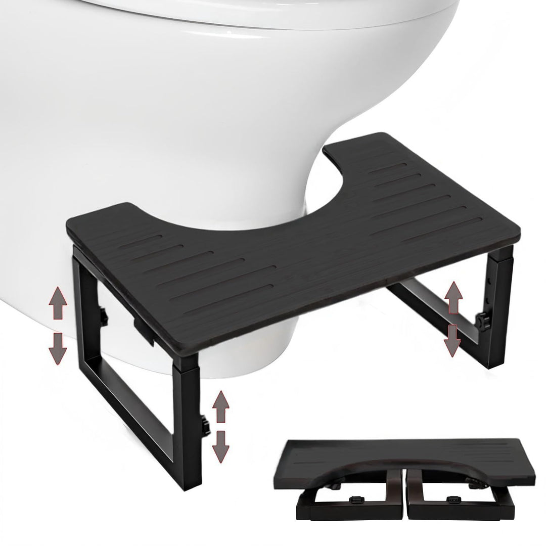 Toilettenhocker, Toiletten hocker Erwachsene,Höhenverstellbarer Klohocker, Hergestellt aus Metall un