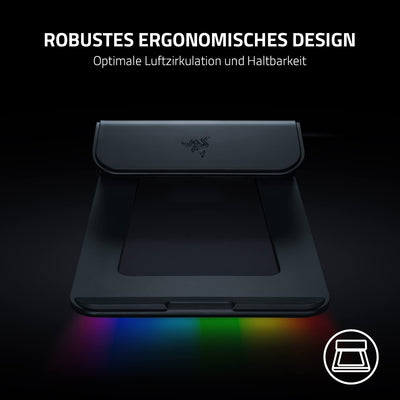 Razer Laptop Stand Chroma V2 - Ergonomischer Laptop-Ständer inklusive 4-fach-USB-C-Hub (3-Port USB 3