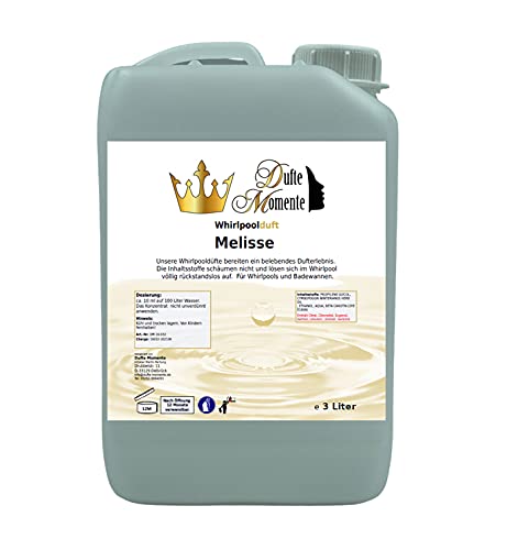 Dufte Momente | Whirlpool Duft Melisse 3 Liter | Badezusatz | mit naturreinen und natürlichen ätheri