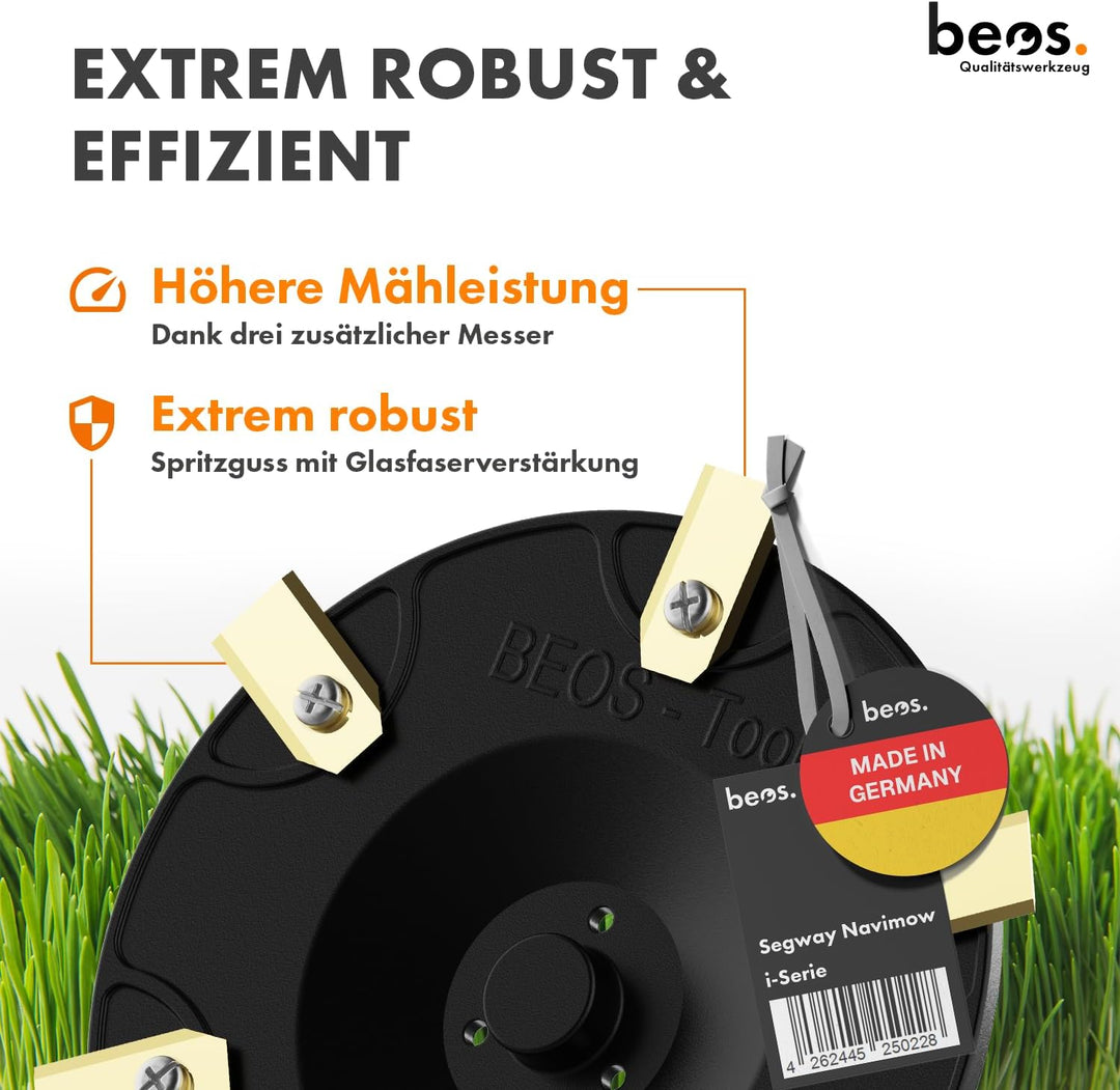 [Made in Germany] 6er Messerscheibe kompatibel mit Segway Navimow i105E, i108E & i110n Mähroboter –