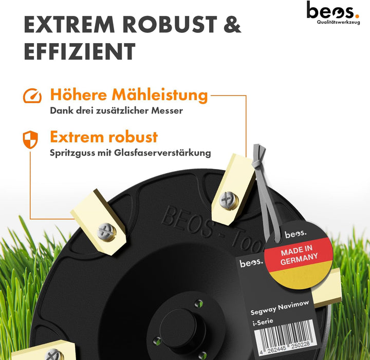 [Made in Germany] 6er Messerscheibe kompatibel mit Segway Navimow i105E, i108E & i110n Mähroboter –