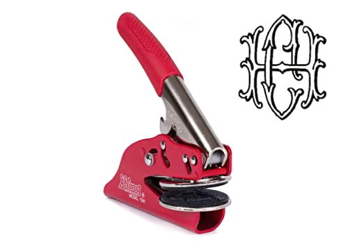 Shiny EM - Trockenstempel - Monogramm - Ø40mm - rot