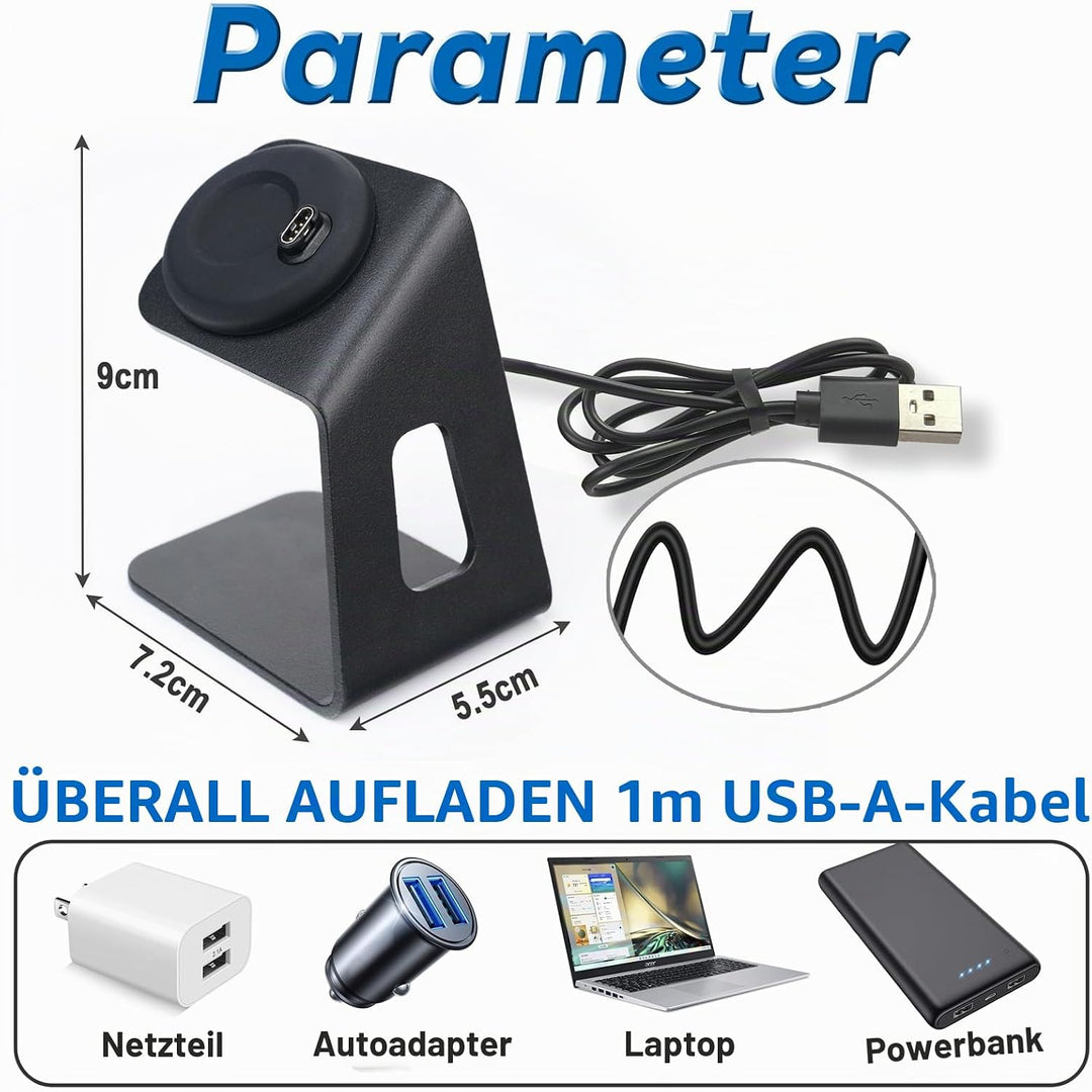 sciuU Ladegerät &amp; Ständer kompatibel mit Garmin Forerunner/Fēnix/Venu/Instinct/Vivoactive Serie, Lad
