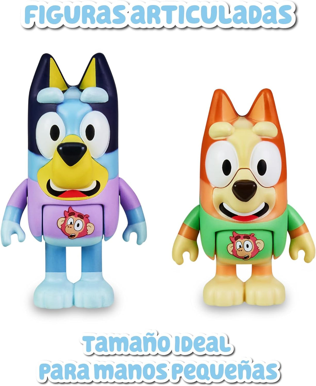 Bluey - School Bus, Bus für den Cole 2 Figuren mit Bingo Figuren aus der Zeichnungsserie Inantil, Sc