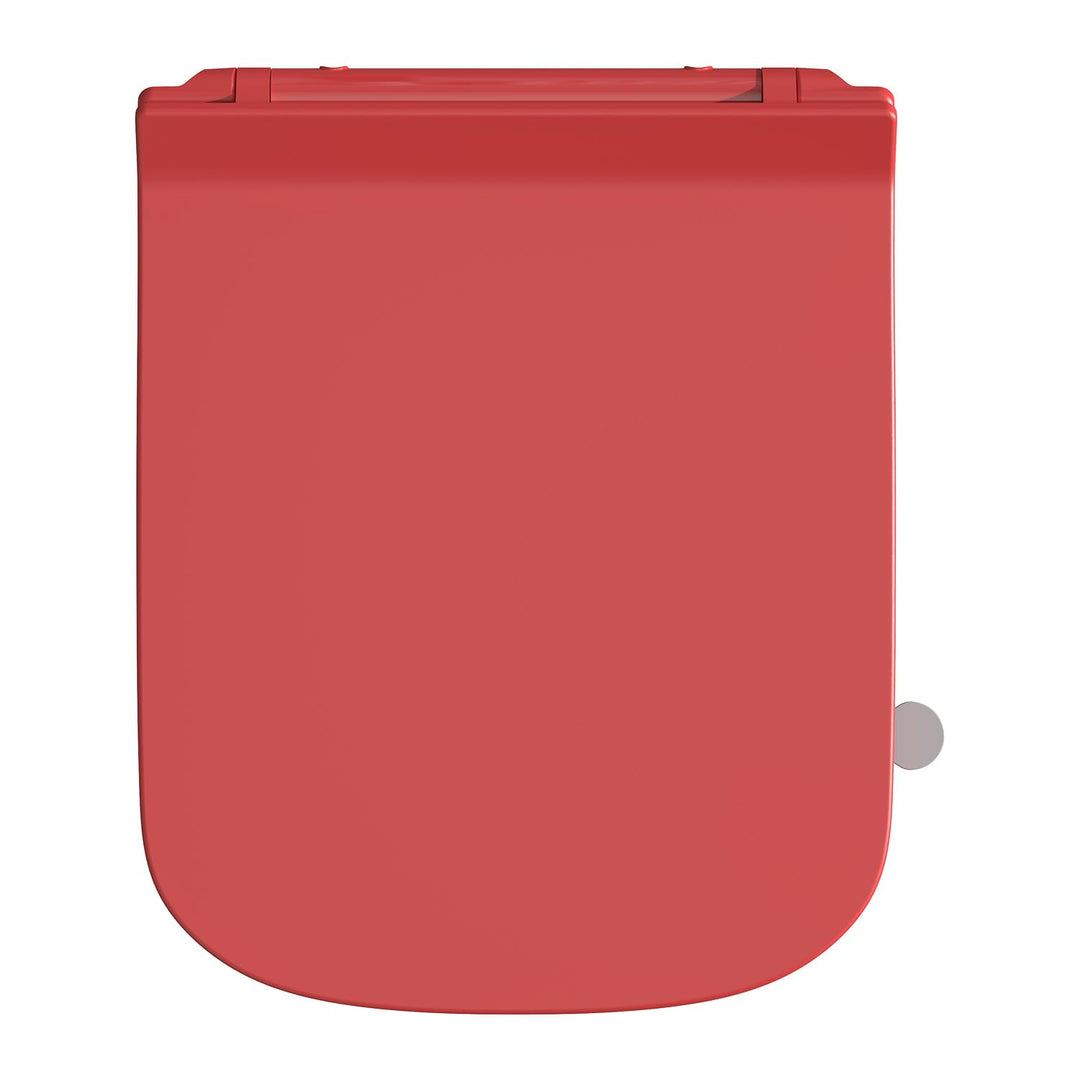 WC Sitz Eckig Form, Toilettendeckel mit Absenkautomatik, Klobrille Duroplast mit Schnellverschluss,