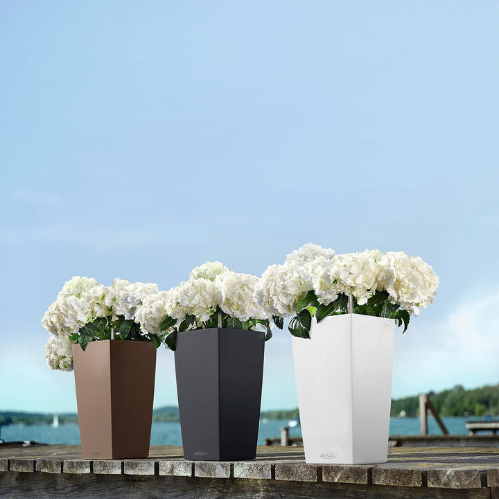 LECHUZA CUBICO Color 22 weiss 13160 Weiss 22x22x41 cm, Weiss 22x22x41 cm