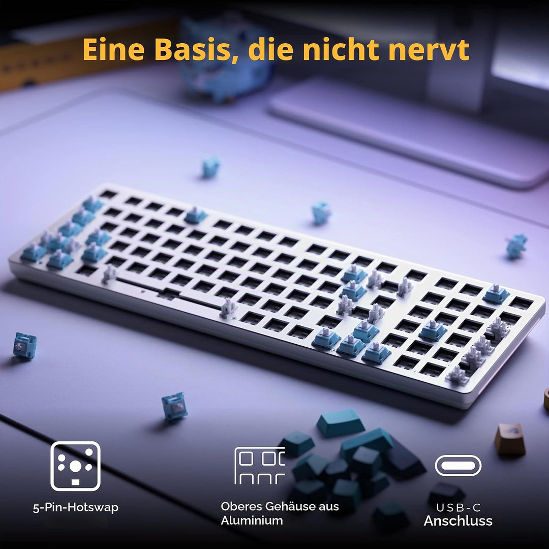 Glorious Gaming GMMK 2 Full Size (96%) Barebones (Frame Only) – Mechanisches Gaming-Tastaturgrundger