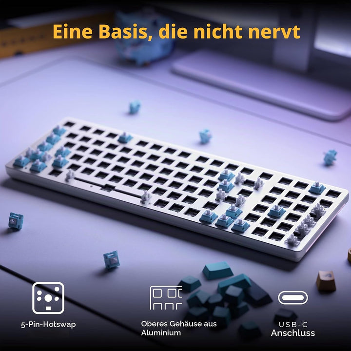 Glorious Gaming GMMK 2 Full Size (96%) Barebones (Frame Only) – Mechanisches Gaming-Tastaturgrundger
