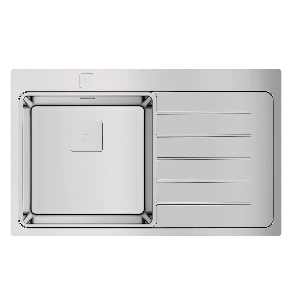 Teka Zenit RS15 1C 1E R Spüle 50 cm, Einbauspüle rechts, SilentSmart, automatischer Ablauf, quadrati