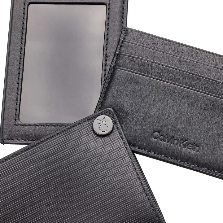 Calvin Klein Herren Geldbeutel Ck Covered Cardholder Klein, Schwarz (Ck Black), Einheitsgrösse