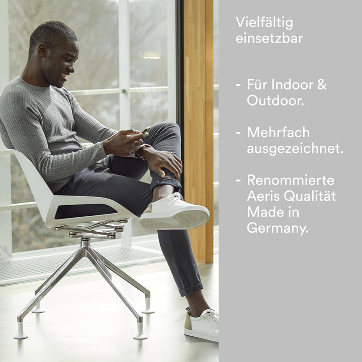 aeris Numo moderner Esszimmerstuhl – Schwingstuhl mit edlen Holzbeinen aus Eiche – Exklusiver Design