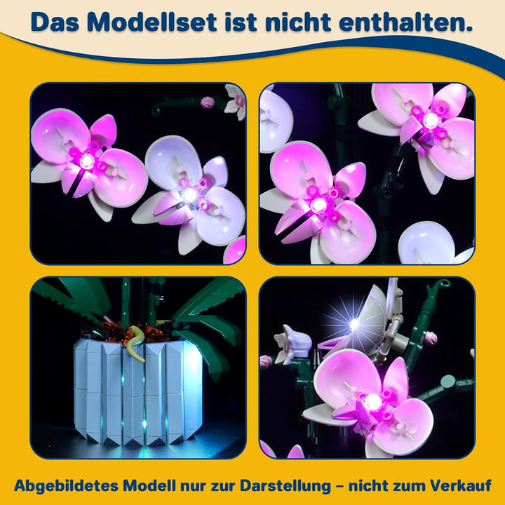 LocoLee Led Licht Set Kompatibel mit LEGO Orchidee, Led Beleuchtungs Set Compatible with LEGO 10311