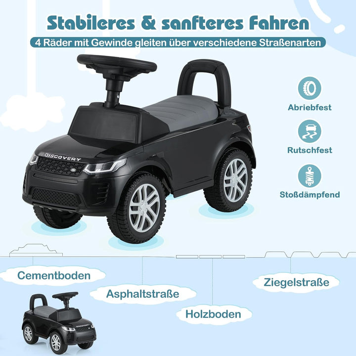 COSTWAY Rutschauto ab 1 Jahr, Rutschfahrzeug mit Stauraum unter Sitz, Rutscher Kinderauto mit Hupe &