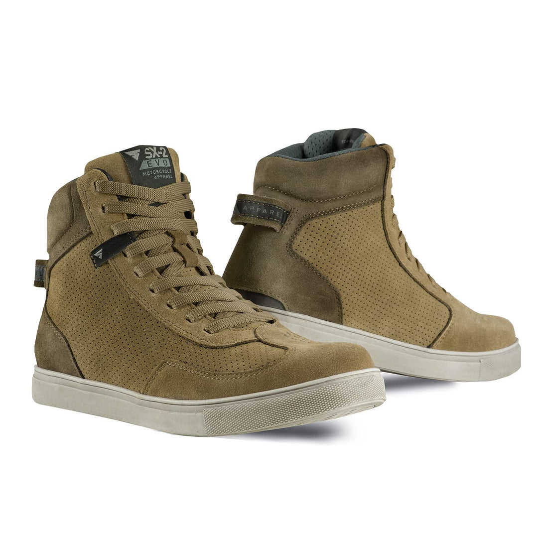 SHIMA SX-2 EVO Motorradschuhe für Herren - Atmungsaktiv, Verstärkte Leder Biker Motorradstiefel Männ
