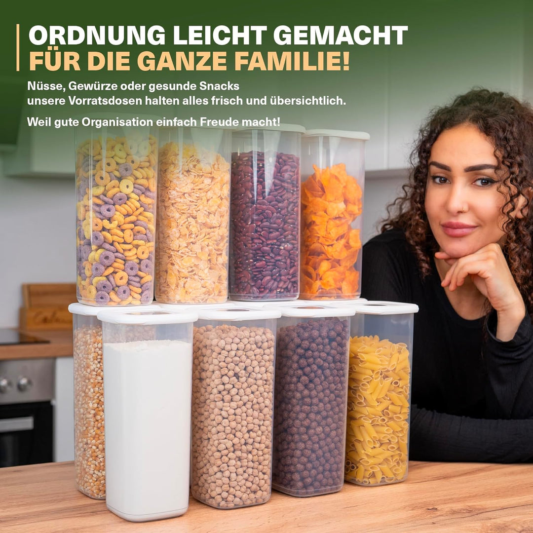 Viwares luftdichte Vorratsdosen mit Deckel | 12er Vorratsbehälter Set | BPA-FREI | Zur Müsli Mehl un