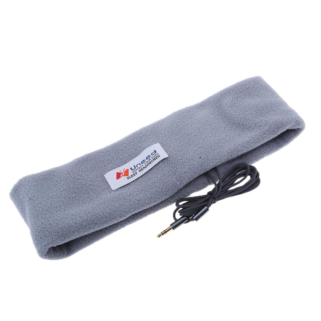 Sharplace Schlafkopfhörer Stirnband mit Kabel, Kopfhörer im Stirnband Sport, Soft Comfortable Wired