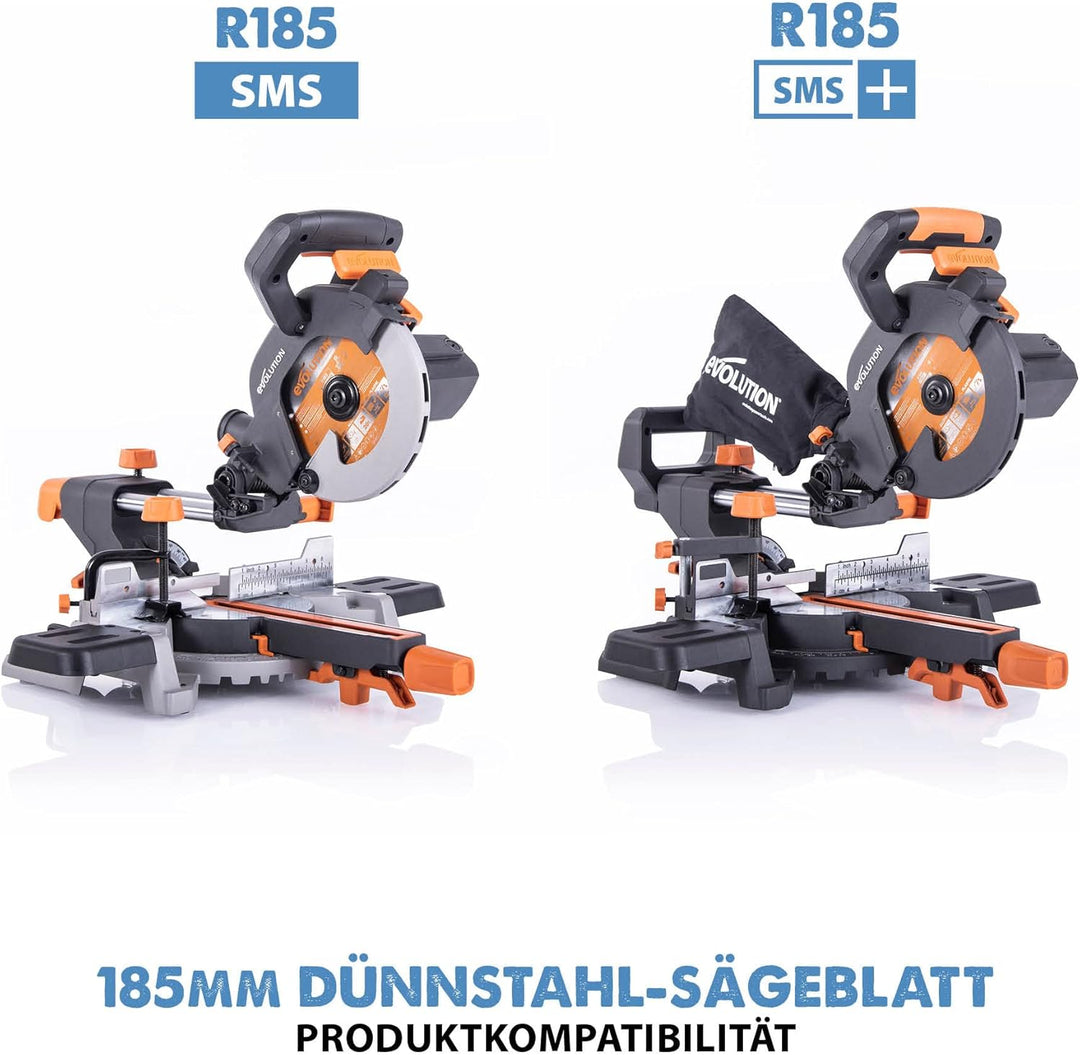 Evolution T185TCT-68MS - 185 mm Sägeblatt zum Schneiden von Dünnstahl - Metall-Sägeblatt mit 68 Zähn