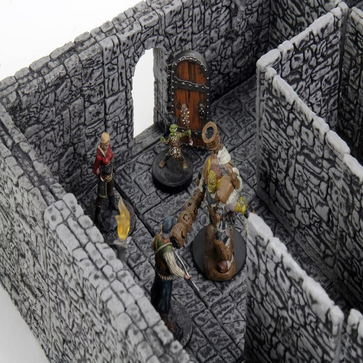 Wiz Kids LLC Warlock Tiles: Dungeon Tiles II - Full Height Stone Walls Expansion, Grey Klassisch, Kl