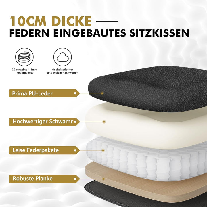 BestEra Bürostuhl Office Chair, Grosser und hoher Chefsessel mit Fussstütze, Ergonomischer Schreibti