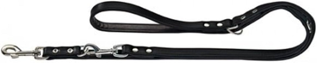 HUNTER BASIC Verstellbare Führleine für Hunde, beschichtetes Spaltleder, Kunstleder, witterungsbestä