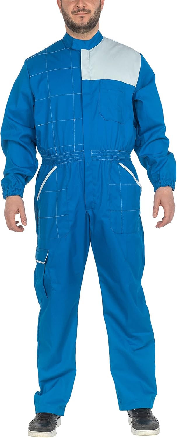 C.B.F. Balducci Group Arbeitsanzug mit Mehreren Taschen Arbeitsanzug M Hellblau / Grau, M Hellblau /