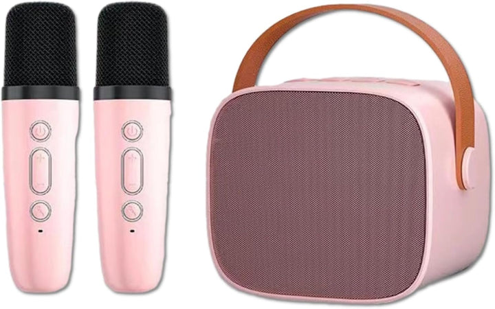 Bluetooth-Karaoke-Maschine für Erwachsene und Kinder, Tragbarer Stereo-Sound-Retro-Lautsprecher mit