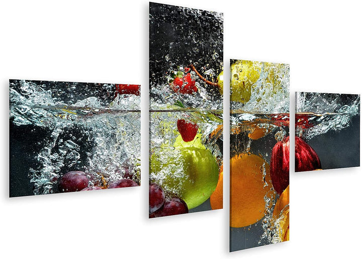 islandburner Bild auf Leinwand Plätschernde Frische Früchte Bilder Wandbilder Poster, Leinwand 150x8