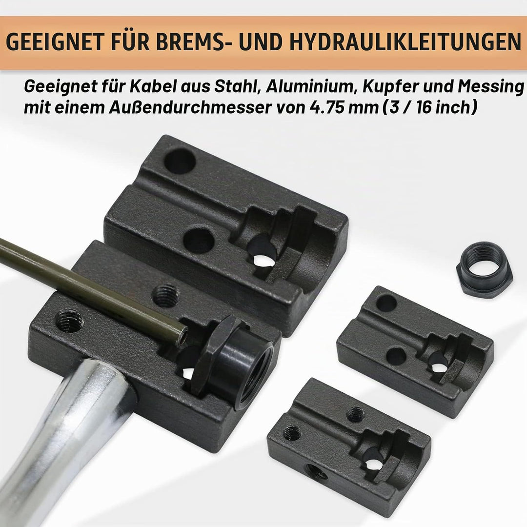 CHGJ DIN 3/16" bördelgerät bremsleitung, Hand Tube Flaring Tool für Auto Reparatur Bremsleitungen (4