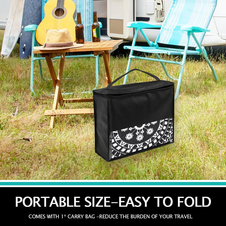 Capslpad Rund Aussenterrasse Teppich ∅150cm Wende Picknickmatte Wasserdichter Kunststoff-Strohteppic