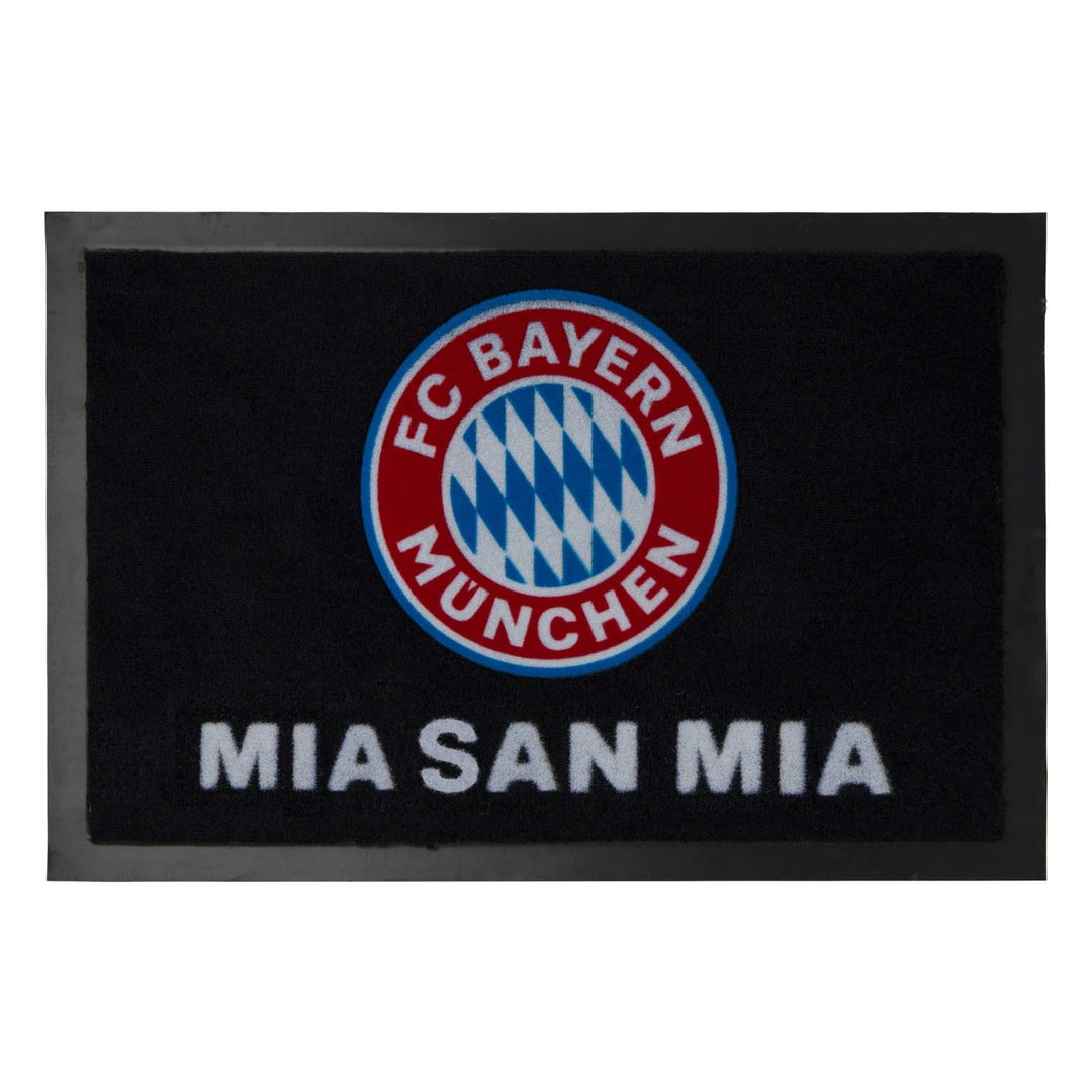 FC Bayern München Fan Fussmatte - Mia San Mia - schwarz Matte Logo Fussabtreter FCB