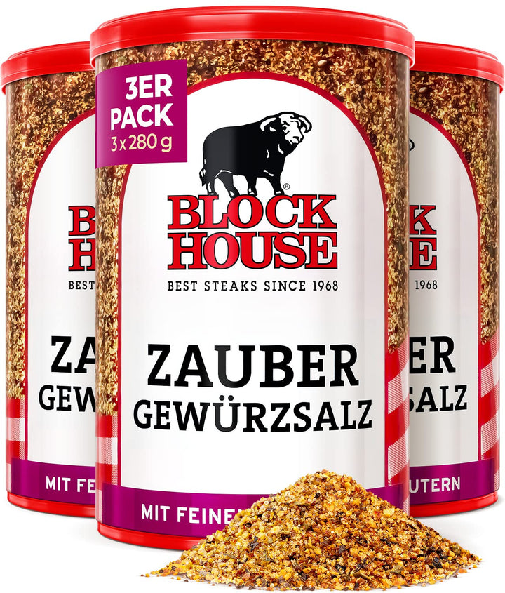 Block House Zaubergewürz 3x 280g Gewürzmischung – in Restaurantqualität 280 g (3er Pack), 280 g (3er