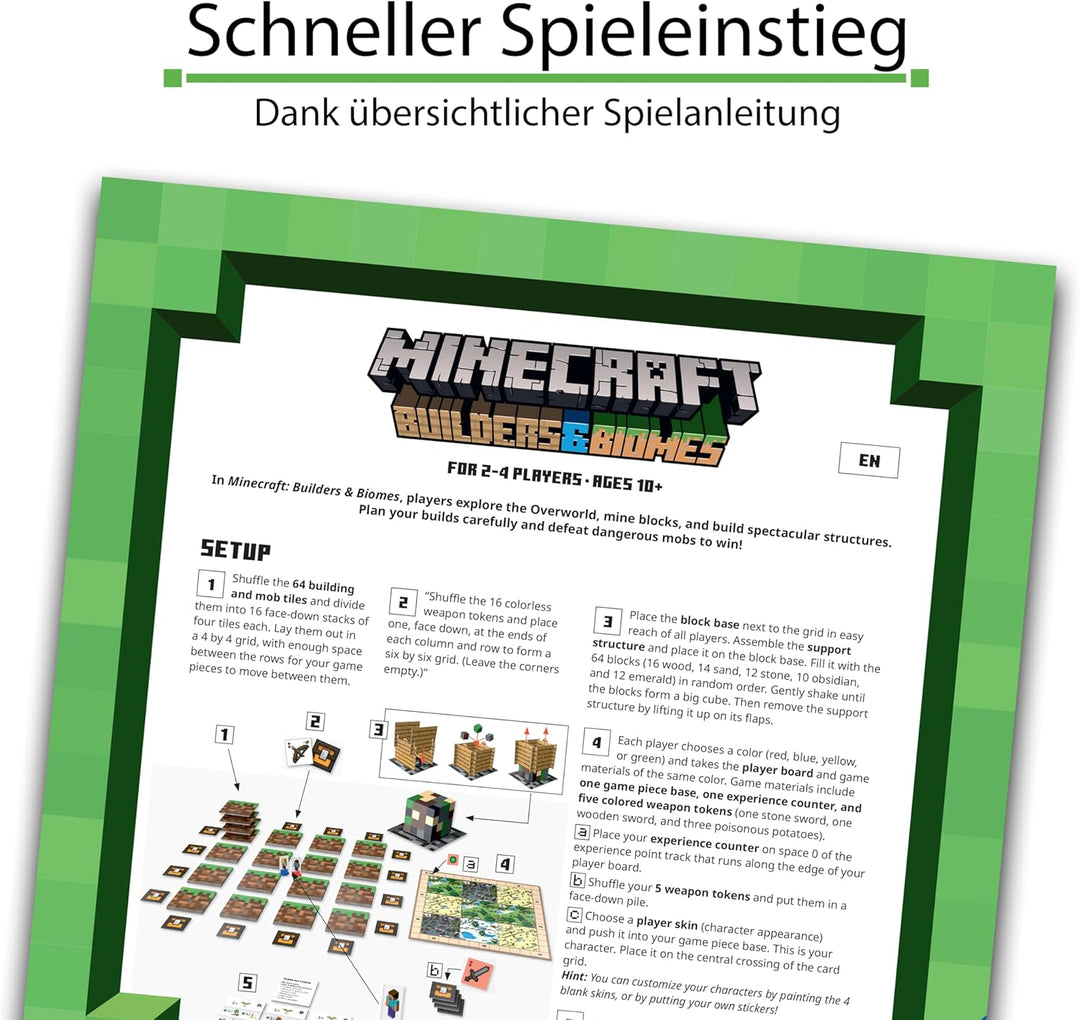 Ravensburger Familienspiel 26132 - Minecraft Builders & Biomes - Gesellschaftsspiel für Kinder und E