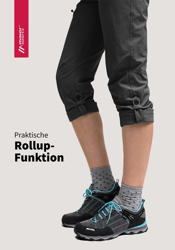 Maier Sports Damen Outdoorhose Lulaka, funktionale Wanderhose, atmungsaktive Trekking-Hose mit Rollu