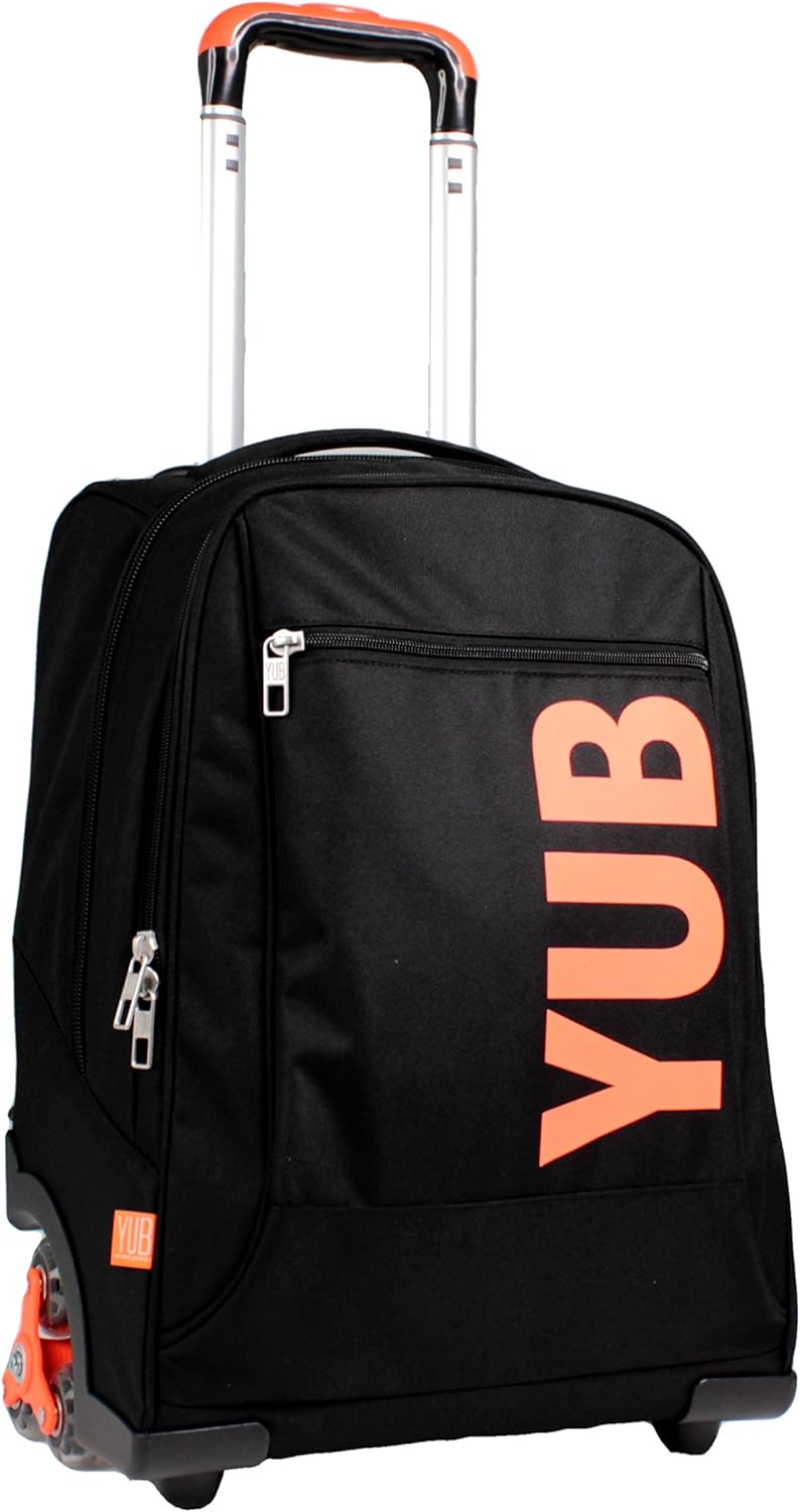 Yub TROLLEY URBAN FLUO, Rucksack mit Trolleyfunktion, Schulranzen mit Rollen, 3 in 1, ab 1. Klasse,