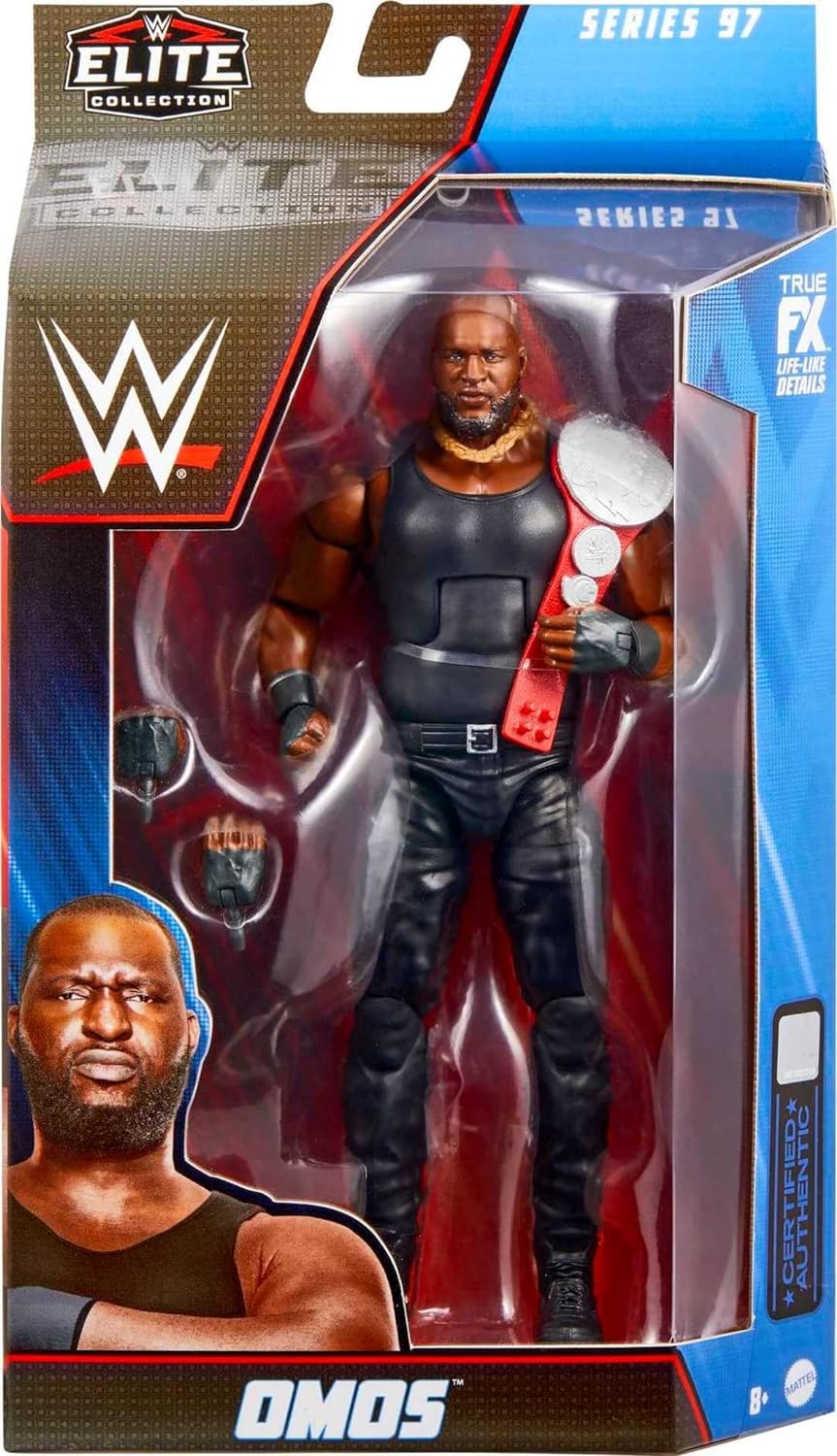 WWE Elite Omos Figuren mit Zubehör, Sammlergeschenke