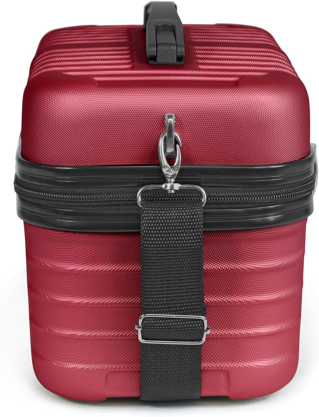 KINSTON Vanity Case Hartschale mit Schulterriemen – Kulturbeutel Reise Kosmetik – Hartschale mit Gri