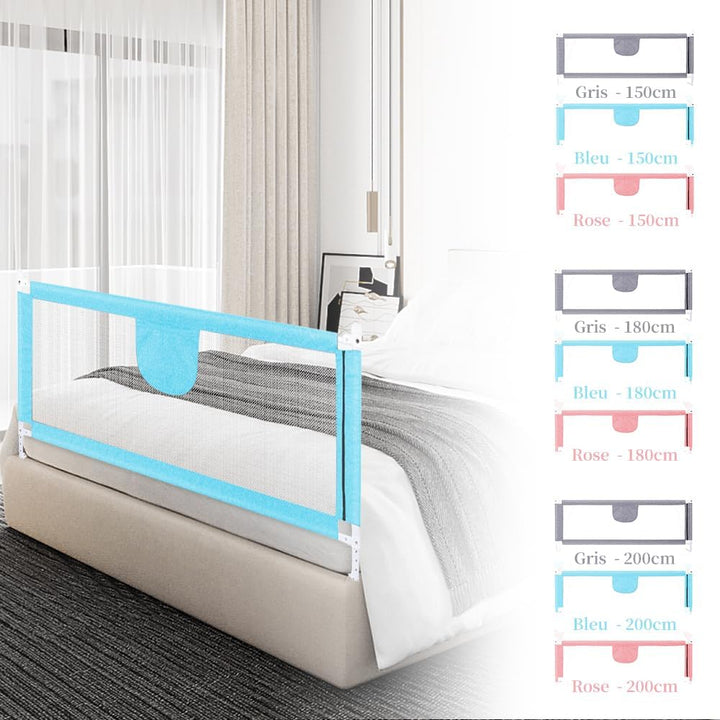 Bettschutzgitter für Kinder, faltbar, Bettgitter für Babys, Fallschutz, höhenverstellbar, Blau, 1,8