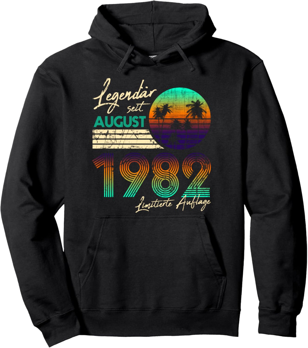 40. Geburtstag Geschenk Vintage 40 Legendär Seit August 1982 Pullover Hoodie