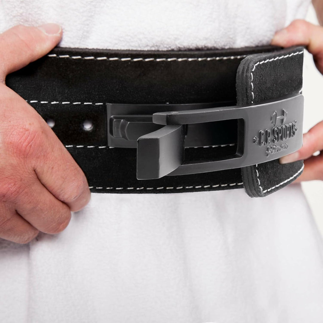 C.P.Sports Profi-Powerlifting-Gürtel T9 - Kraftdreikampf Gürtel, Heavy Duty Pwer Belt, KDK S Schwarz