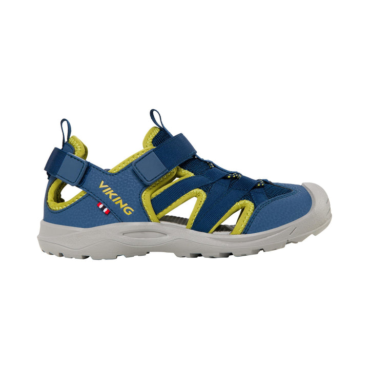 Viking Unisex Kinder Adventure JrSandalen 32 EU Weit Blue Khaki, 32 EU Weit Blue Khaki