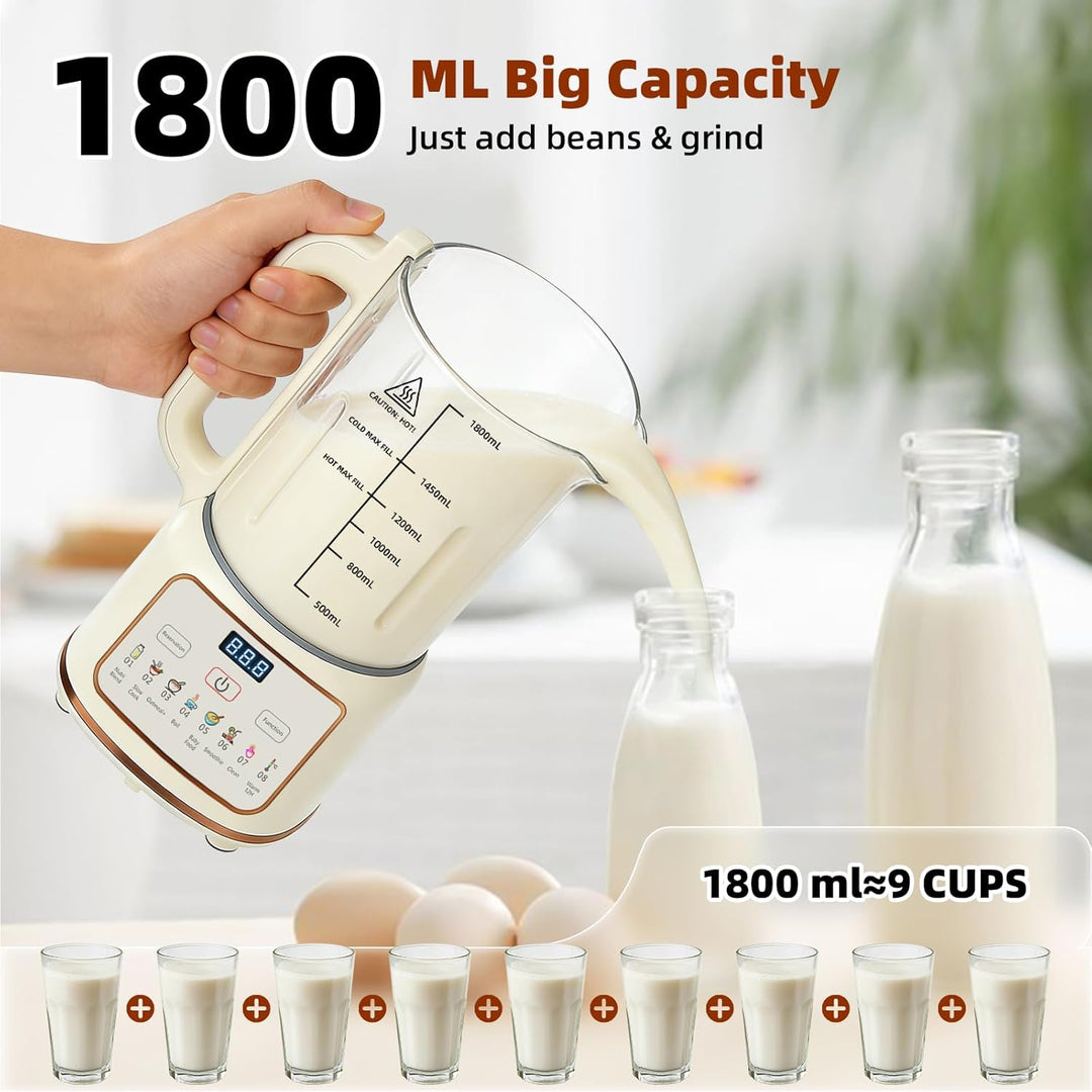 Nussmilchmaschine, Automatische Mandelmilchmaschine für selbstgemachte Pflanzenmilch, Hafer, Soja, S
