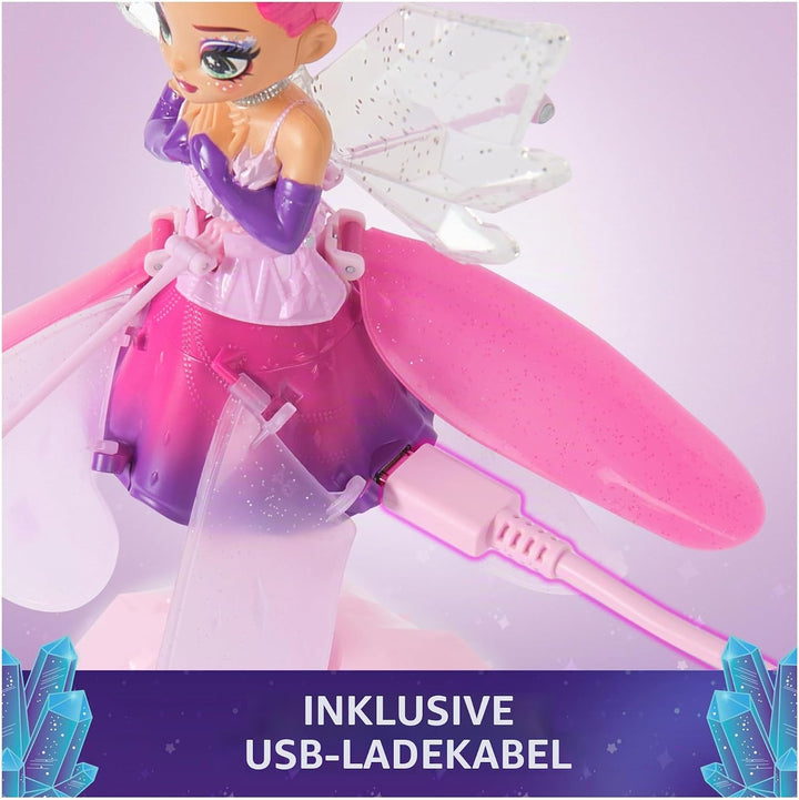 Crystal Flyers, Magical Flying Toy Doll with Crystal Wings, Girls Gifts, Interactive Kids Toys for G