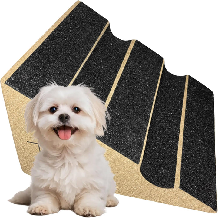 Hundetreppe – Einzelne, weiche Teppichrampe für Haustiere, geriffelte Sicherheitsstufe für sicheres