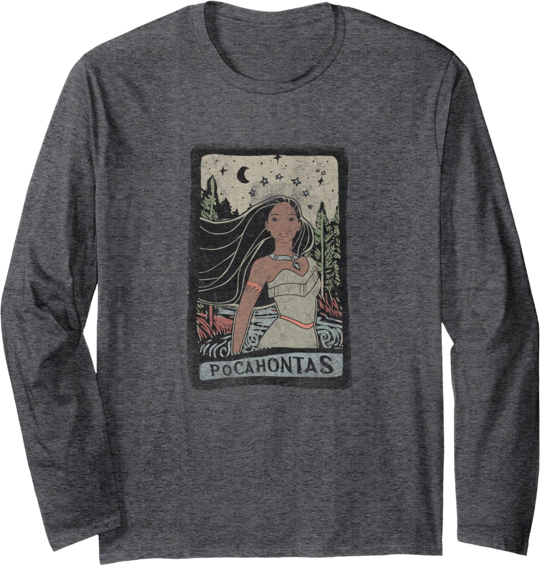 Disney Pocahontas Vintage Portrait Style Langarmshirt
